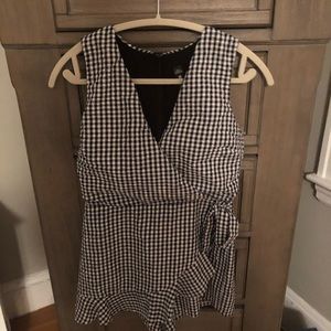 Design Lab Lord and Taylor Gingham Romper Size S